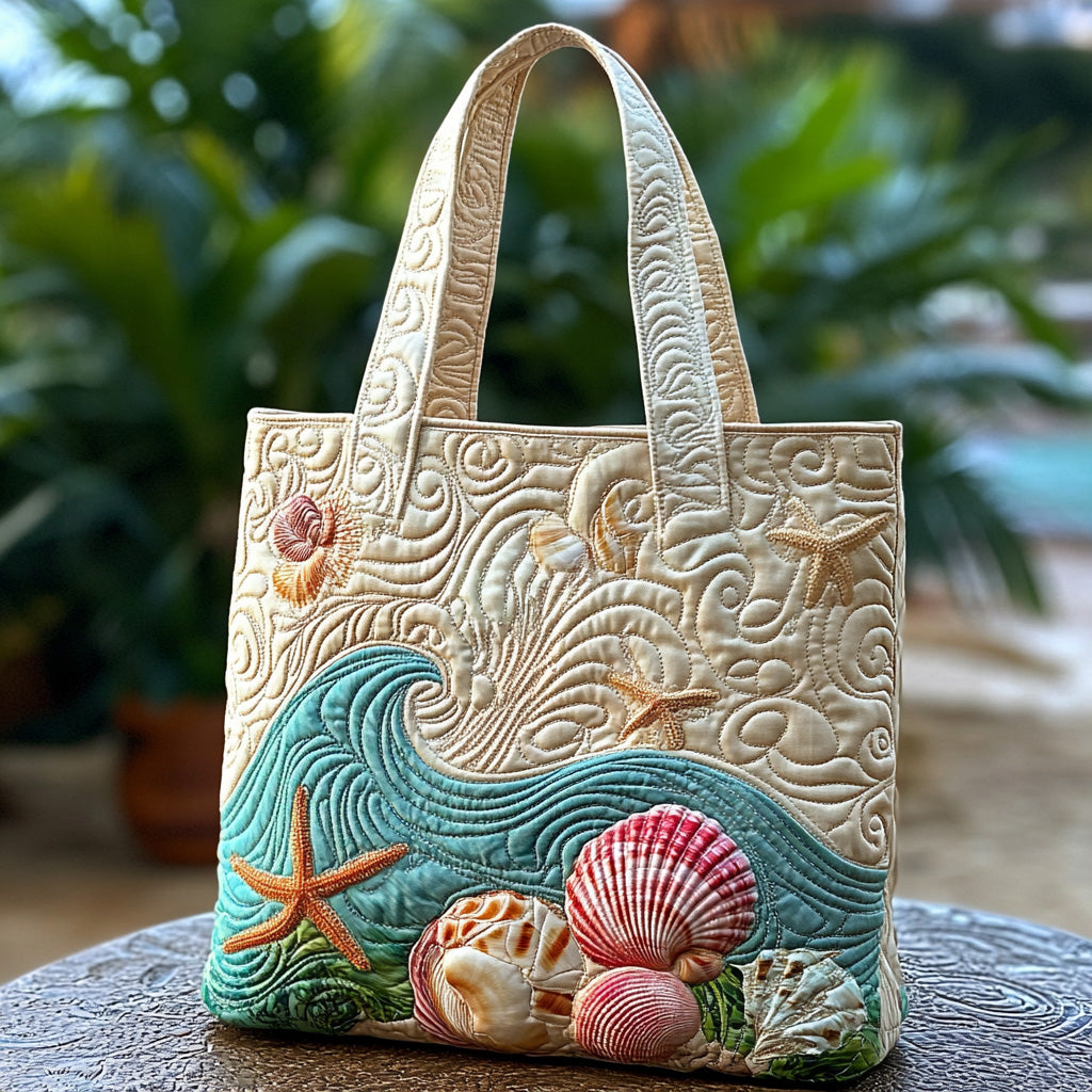 Coastal Gems Quilted Tote Bag Gifts For An Ocean Lover