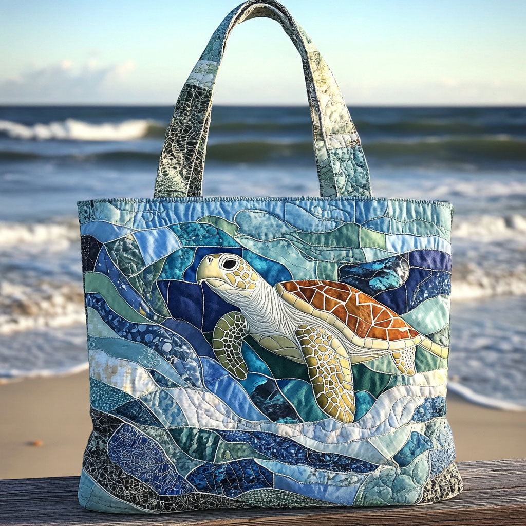 Coastal Trekker Quilted Tote Bag Christmas Gifts For Ocean Lovers