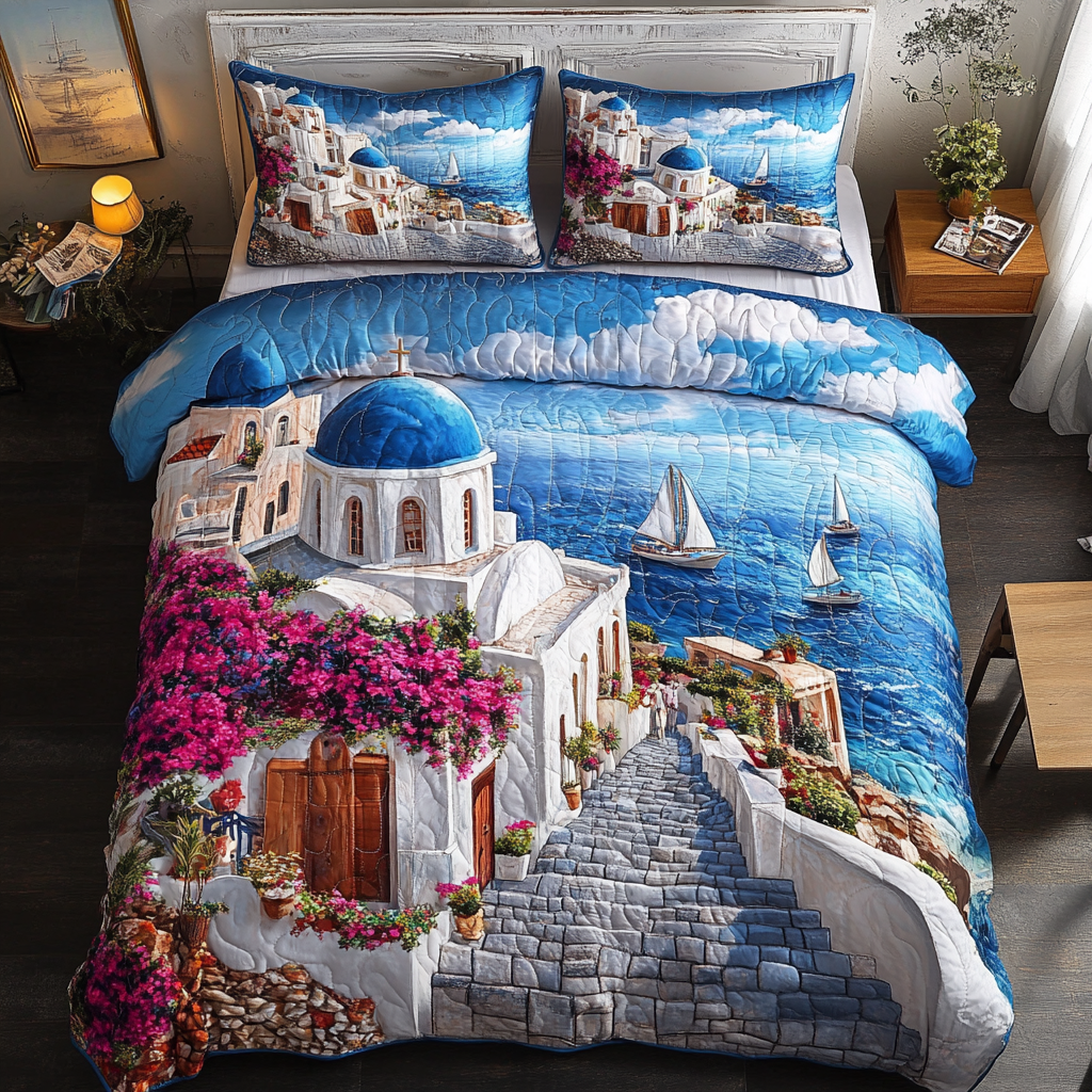 Coastal Vibes Quilted Bedding Set Bedroom Decor Ideas Best Gifts For A Family For Christmas