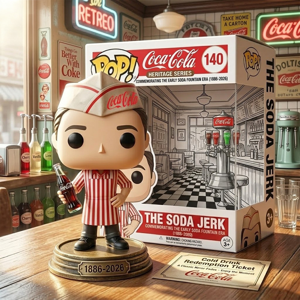 Coca Cola 140Th Anniversary Soda Jerk Heritage Funko Pop Funny Coca Cola Funko Pop