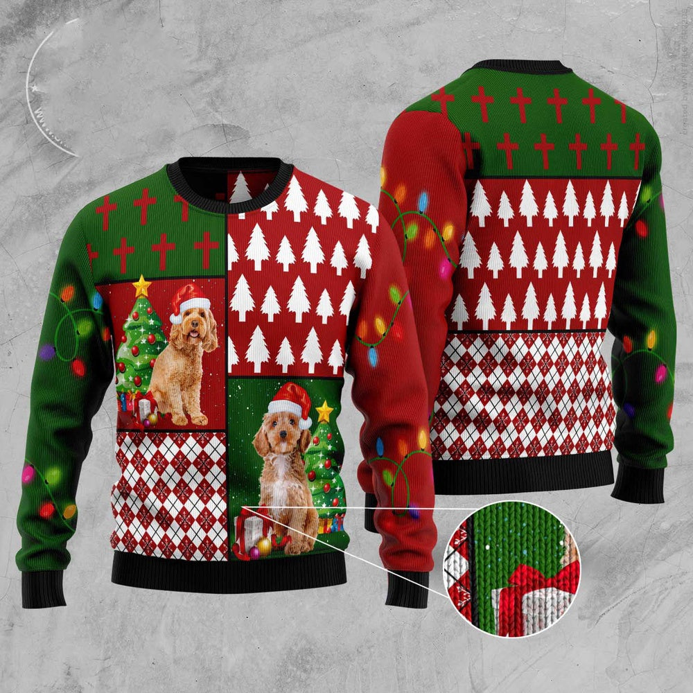 Cockapoo Hohoho Ugly Christmas Sweater Funny Ugly Christmas Sweater Xmas Gifts