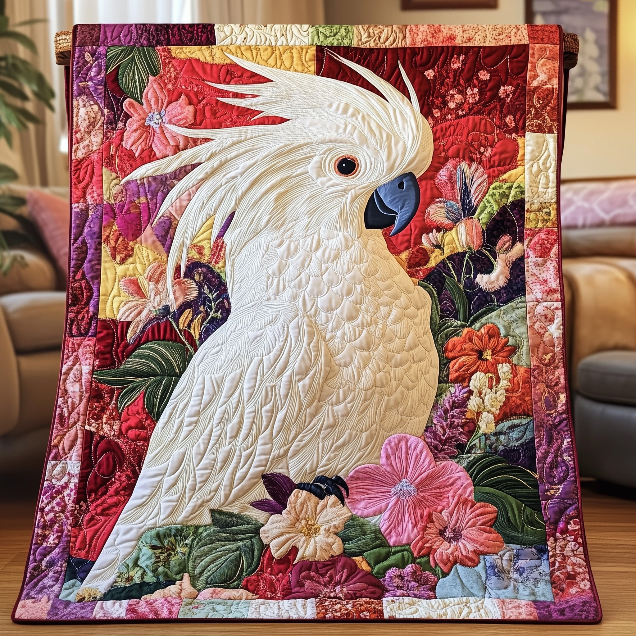 Cockatoo Paradise Quilted Blanket Sofa Throw BlanketAwesome Christmas Gifts 2025