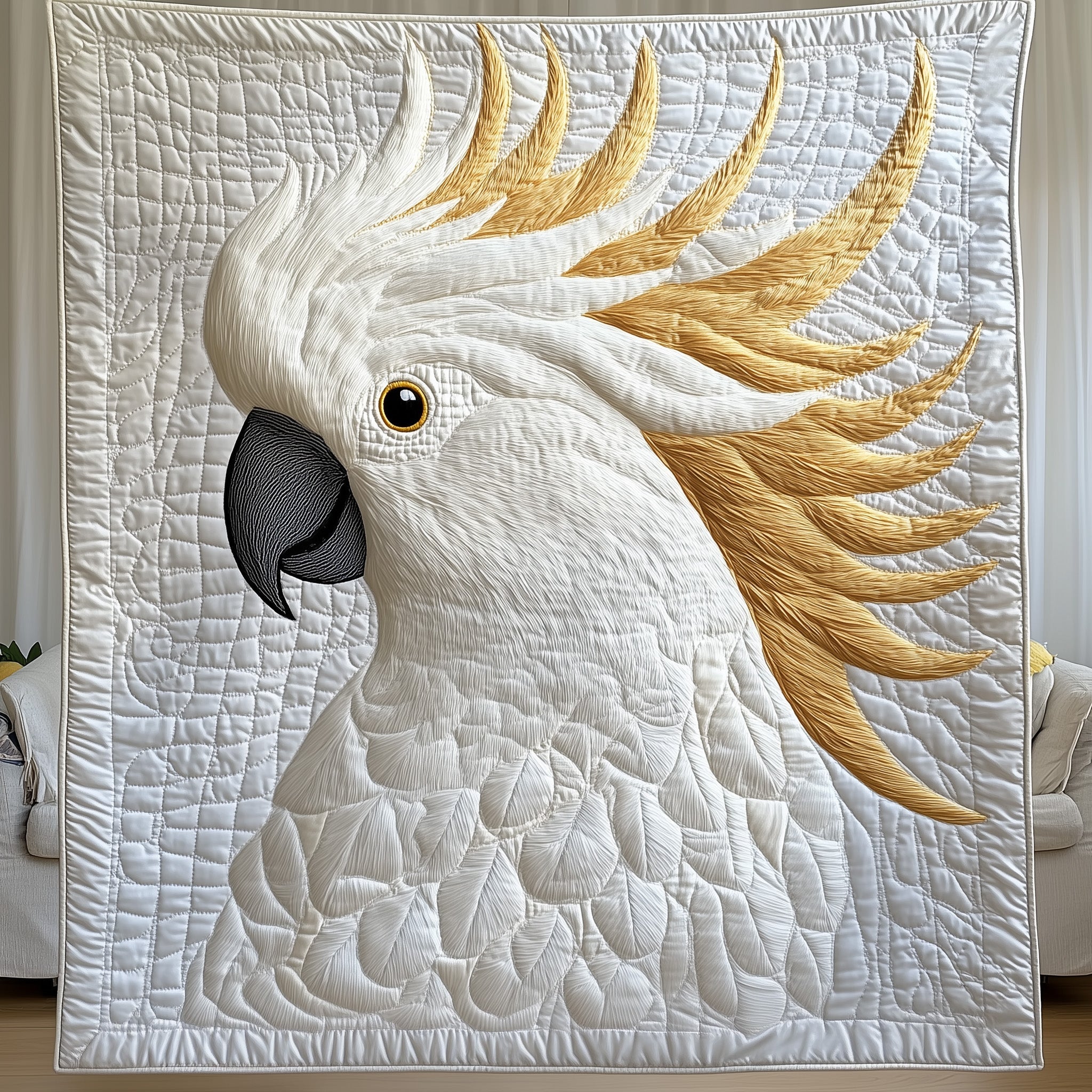 Cockatoo Paradise Quilted Blanket Sofa Throw BlanketGood Xmas Gifts For Her
