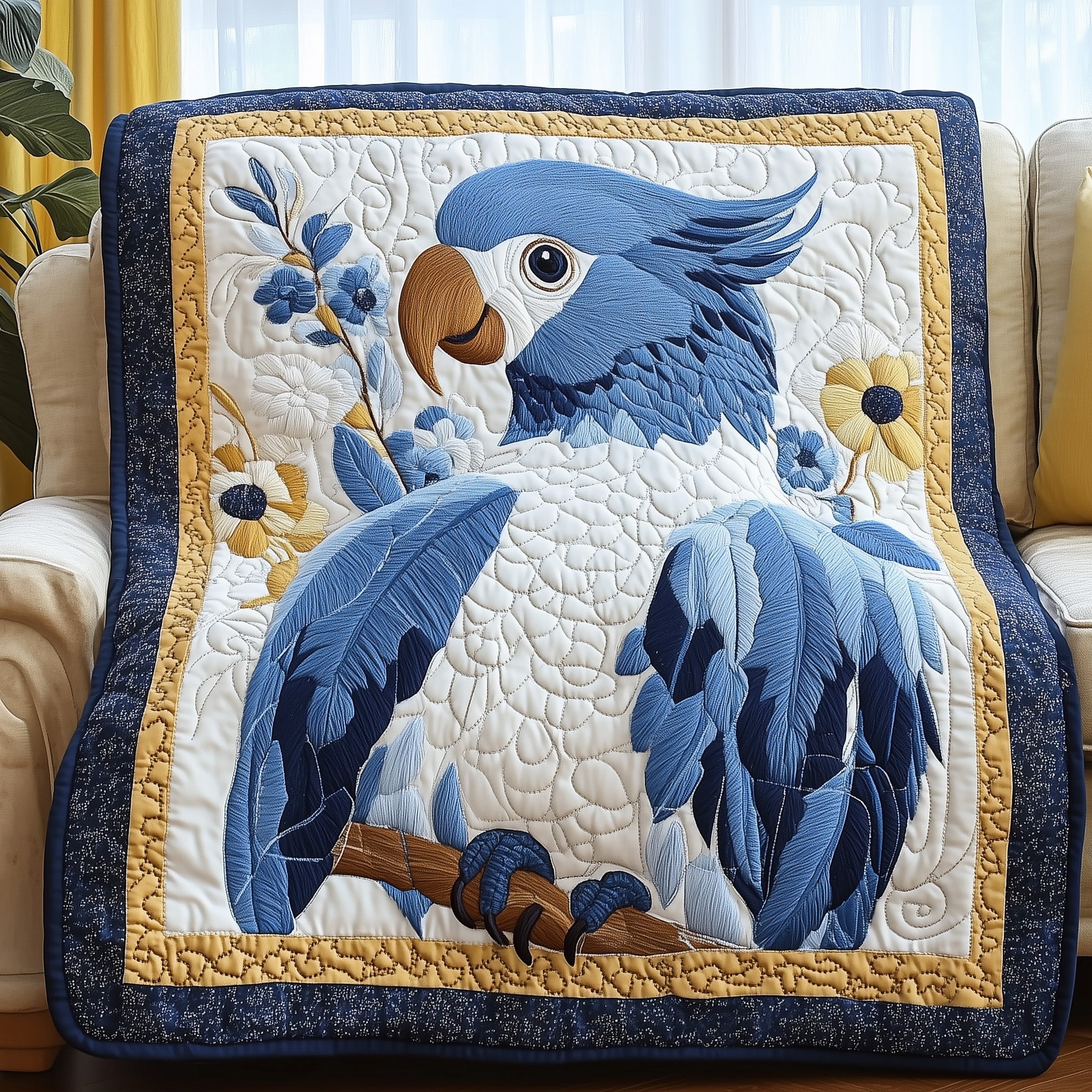 Cockatoo Quilted Blanket Sofa Throw BlanketChristmas Gift Ideas For Her