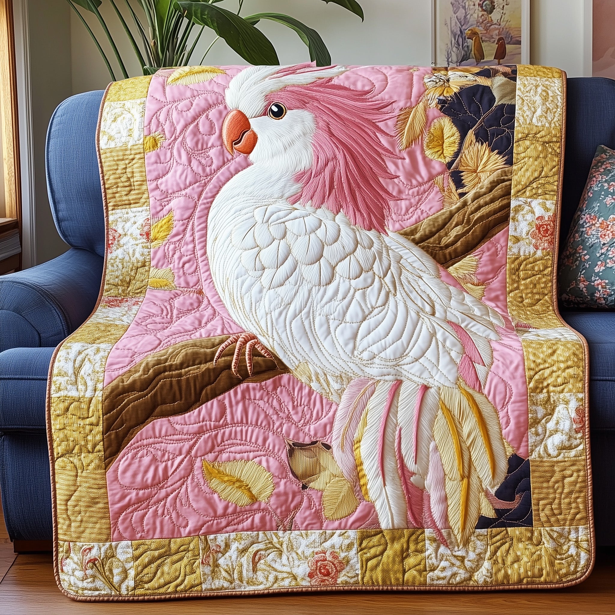 Cockatoo Quilted Blanket Sofa Throw BlanketChristmas List Last Munite Gift Ideas