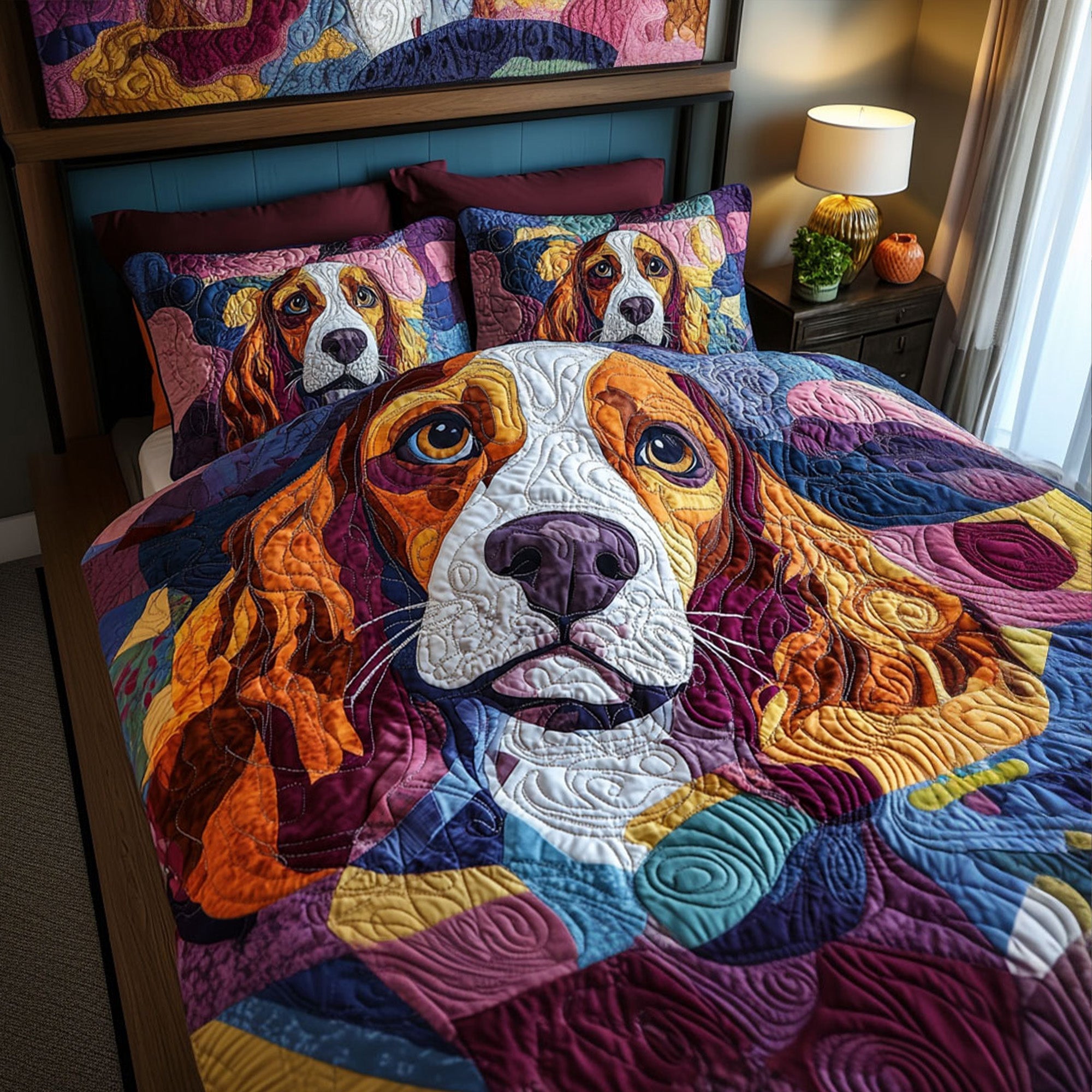 Cocker Bliss Quilted Bedding Set Thoughtful Bedroom Gift Idea for Any Occasion