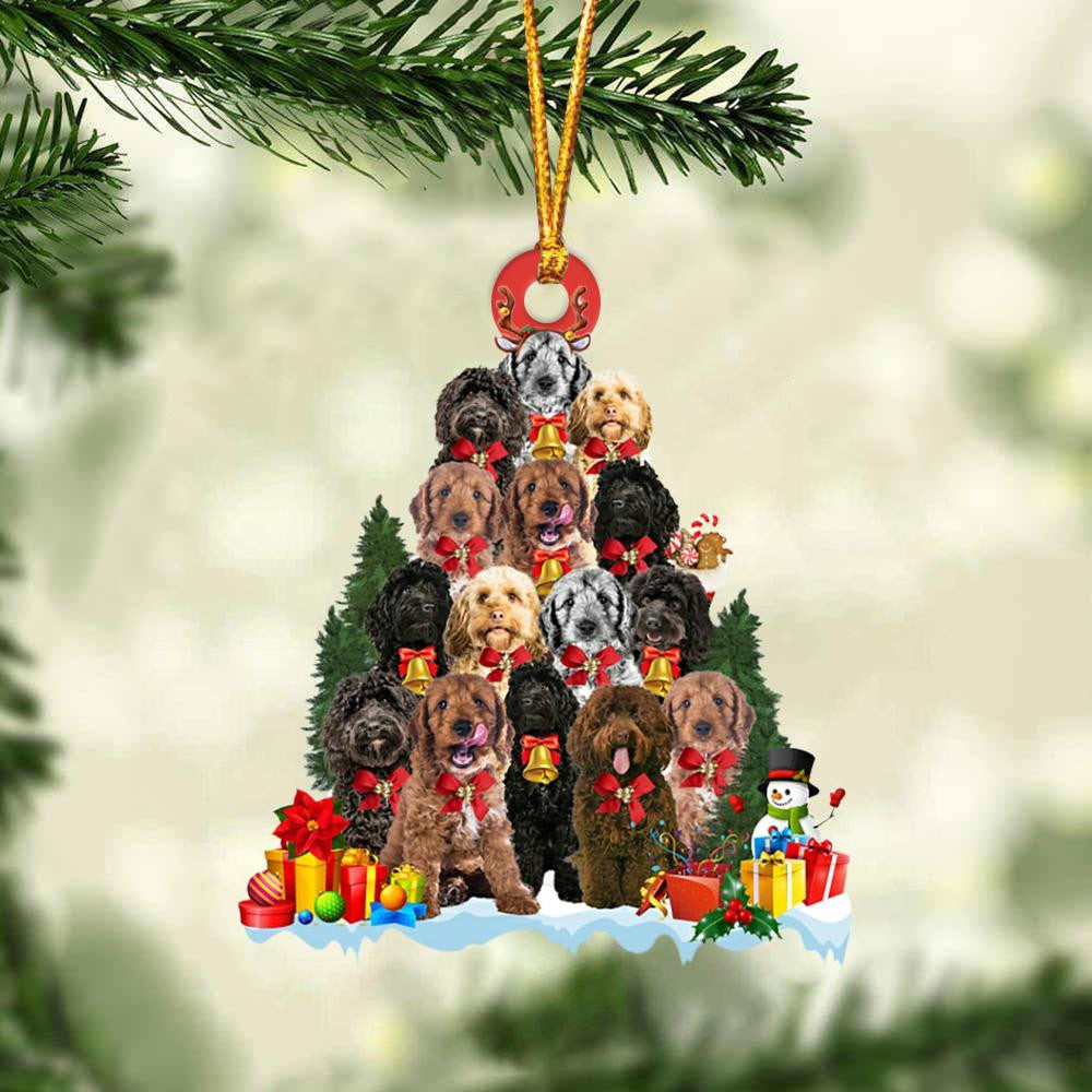 Cockerpoo Dog Christmas Tree Ornament Dog Gifts Acrylic Ornament Dog Gifts Acrylic Ornament