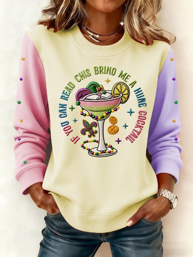 Cocktail Mardi Gras Sweatshirt Funny Mardi Gras Shirts Best Gifts For Wife