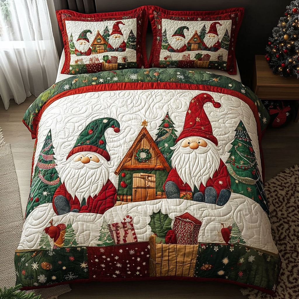 Cocoa Whiskers Quilted Bedding Set Trendy Bedding Merch for Modern Homes