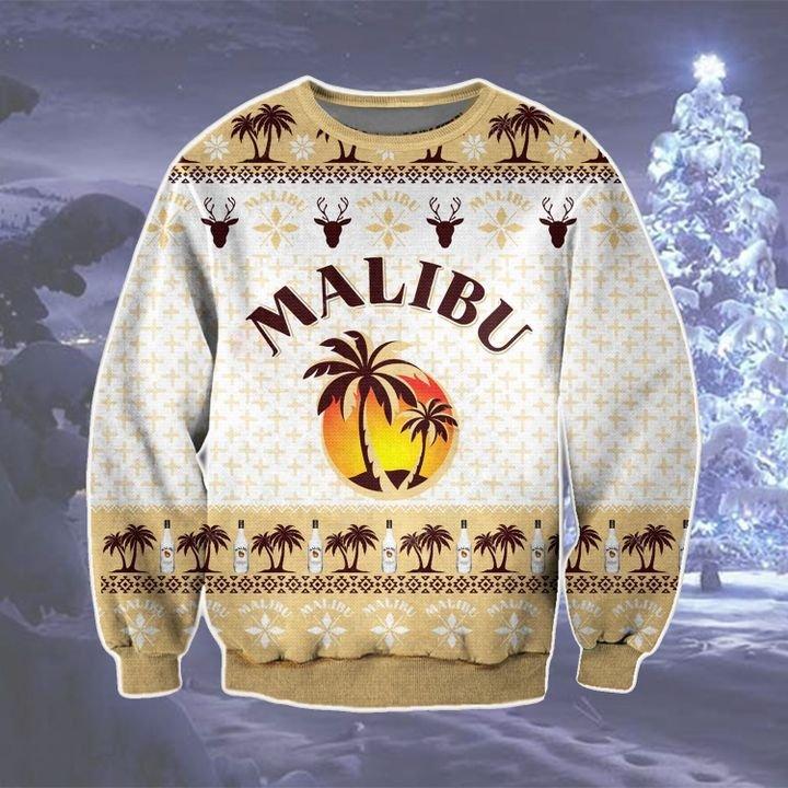 Coconut Tree Malibu Ugly Christmas Sweater Cozy Jumper Gifts For Christmas