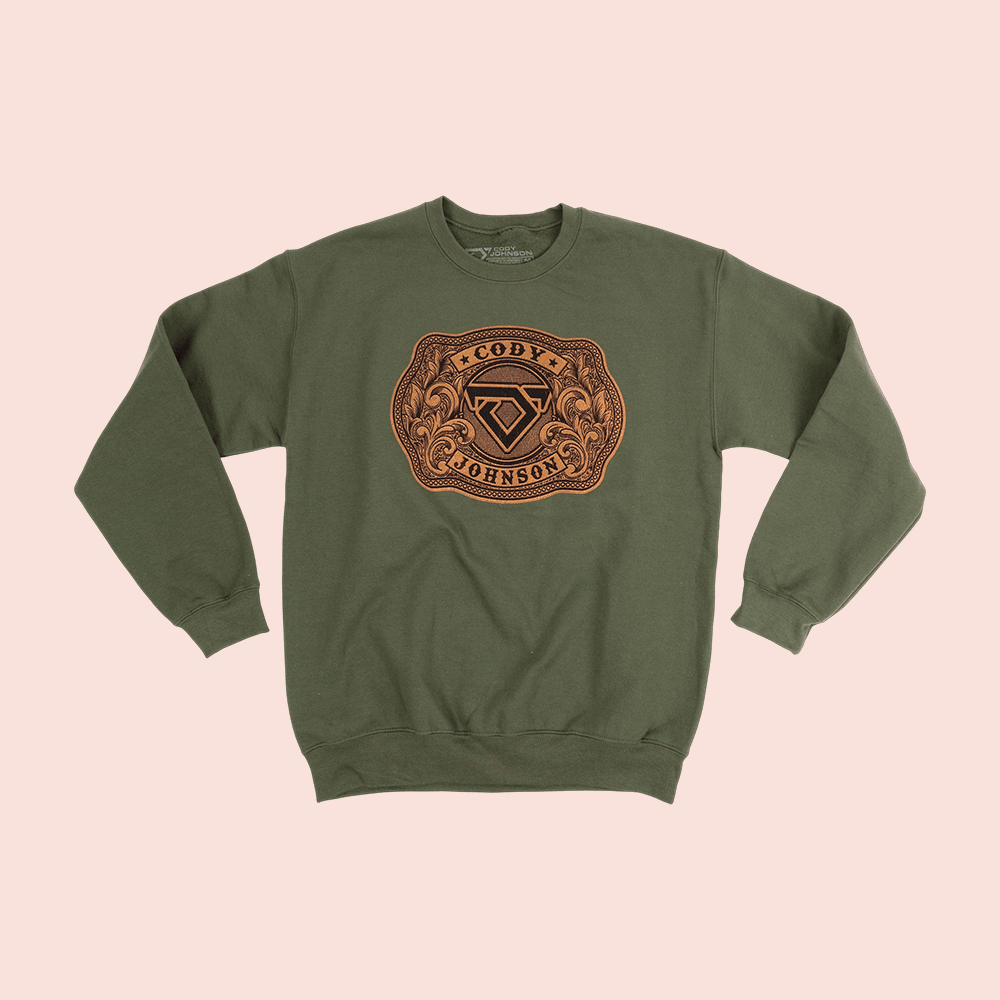 Cody Johnson Merch Leather Buckle Sweatshirt Cody Johnson Tour Clothing For Fans