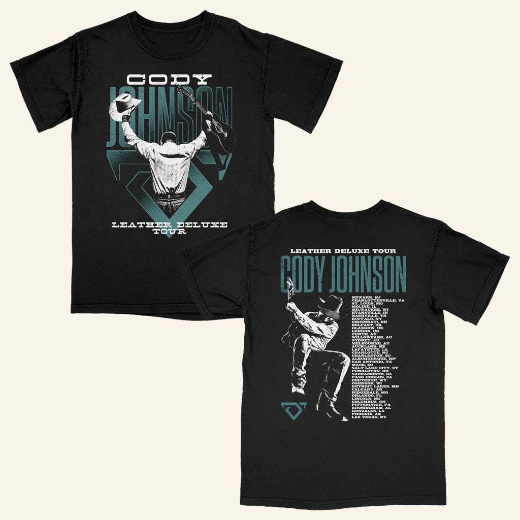 Cody Johnson Merch Leather Deluxe Photo Tour T-Shirt Present For Dad Cody Johnson Merch Leather Deluxe Photo Tour T-Shirt Present For Dad