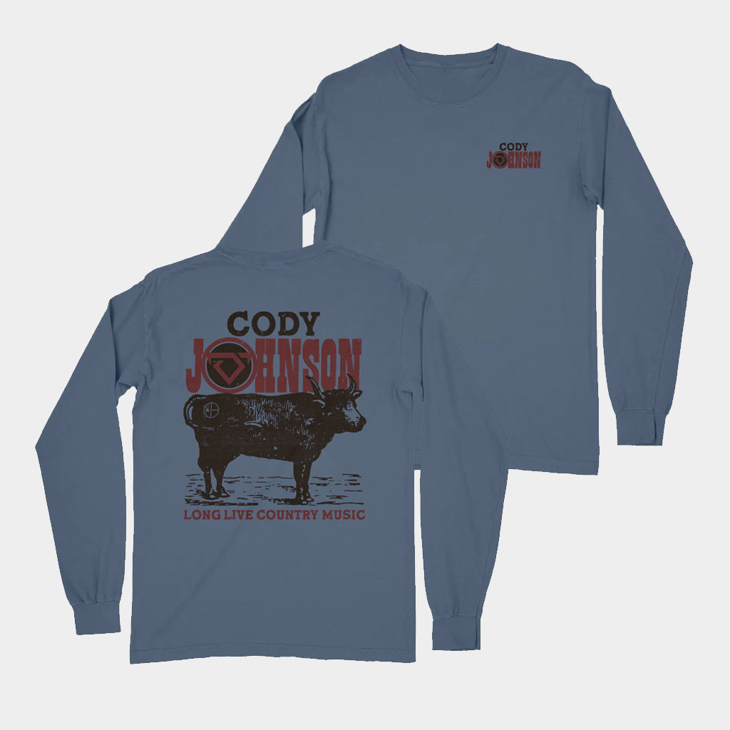 Cody Johnson Merch Steer Long Sleeve T-Shirt Long Live Country Music Cody Johnson Shirt