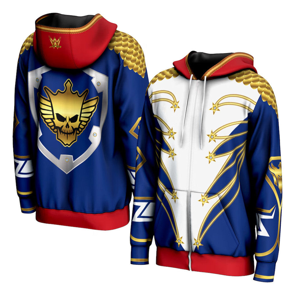 Cody Rhodes Merch Blue Cody Rhodes WrestleMania 40 Entrance Zip Jacket Gifts For Fans