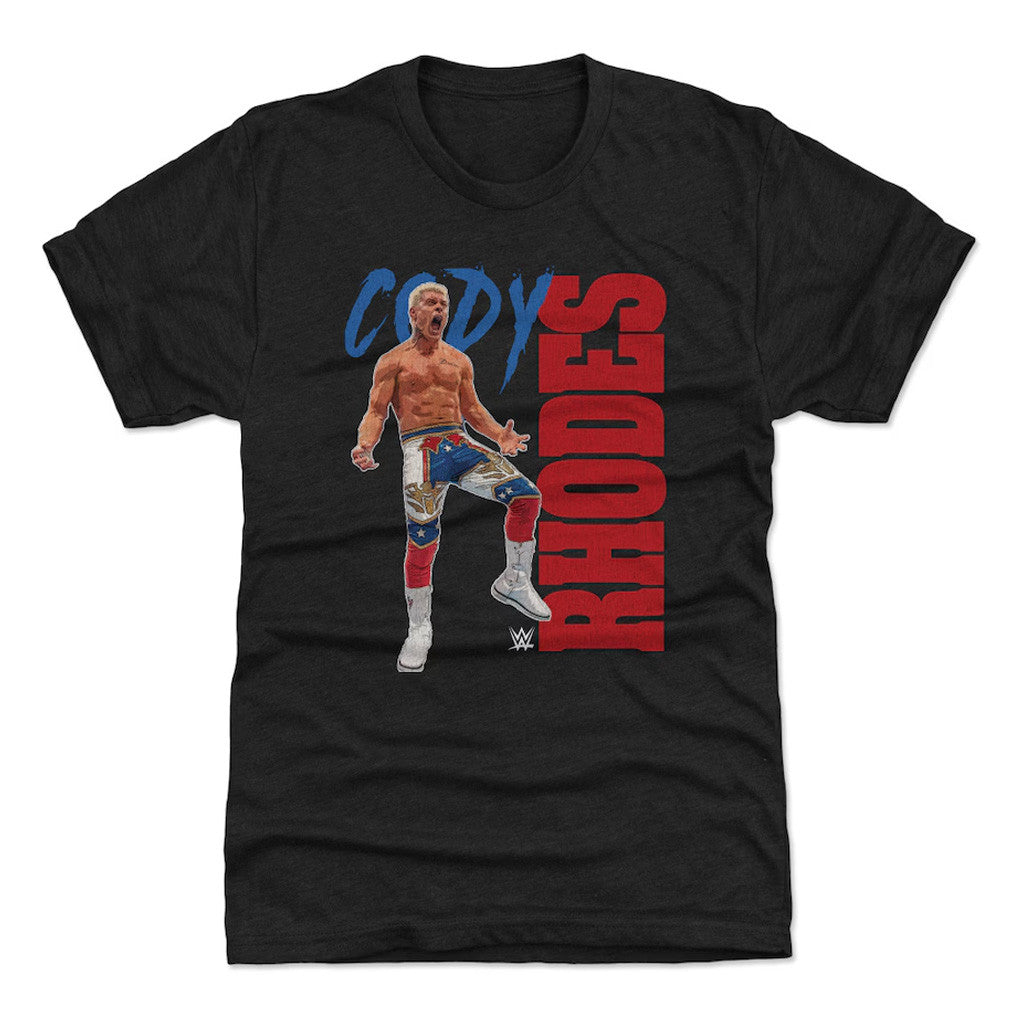 Cody Rhodes Merch Mens 500 Level Heather Black Cody Rhodes Celebration T-Shirt Dad Gifts
