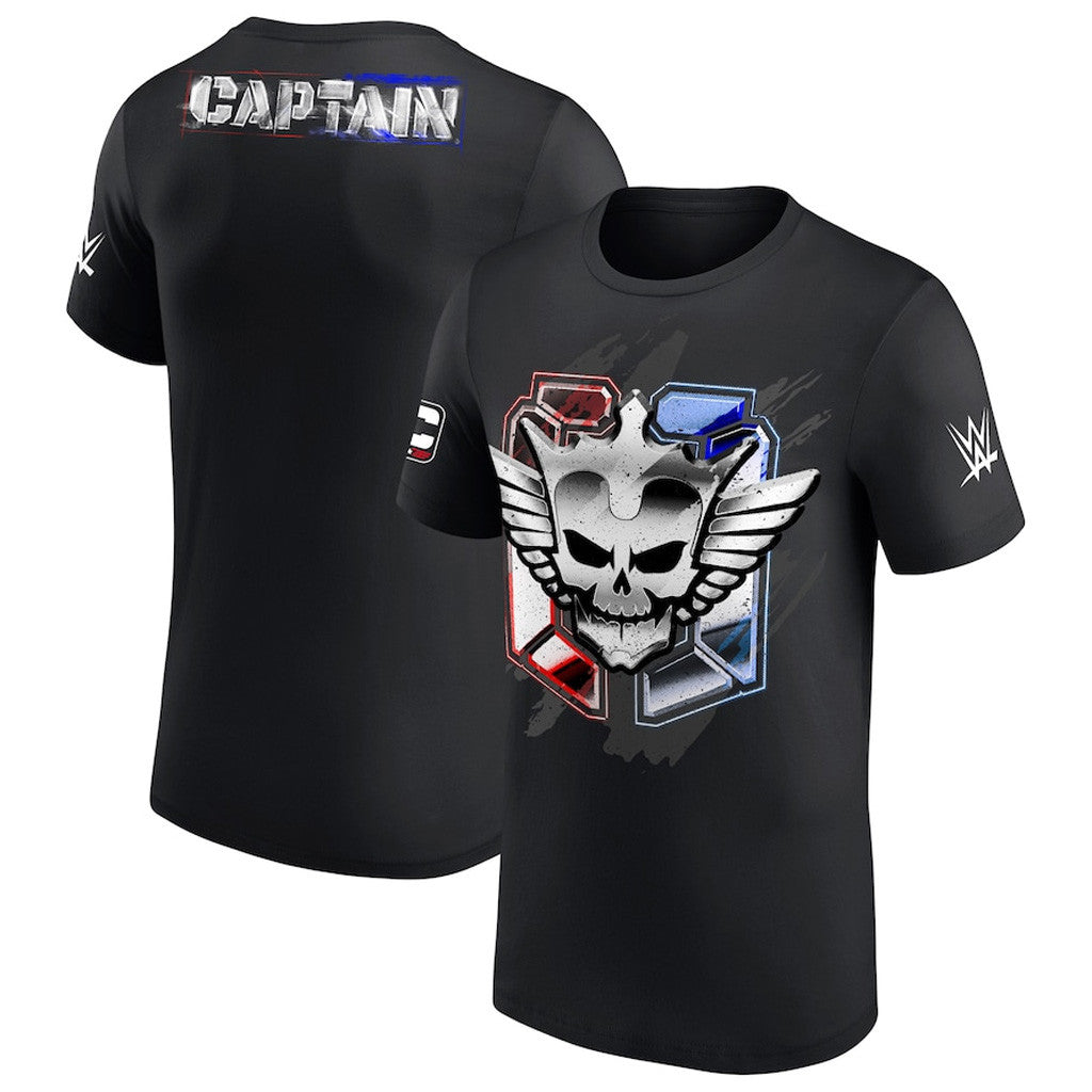 Cody Rhodes Merch Mens Black Cody Rhodes Captain Badge T-Shirt Gift Ideas For Husband