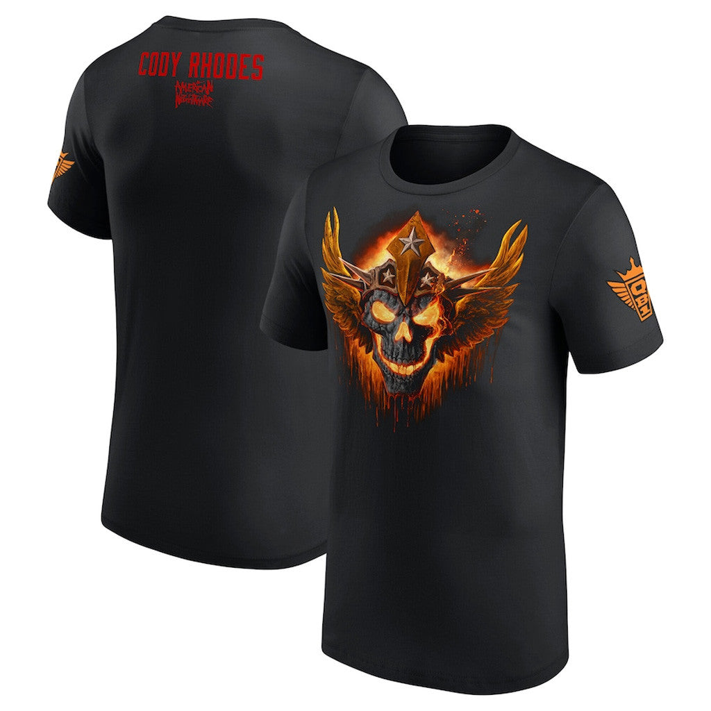 Cody Rhodes Merch Mens Black Cody Rhodes Lava Skull T-Shirt Best Gifts For Husband Cody Rhodes Merch Mens Black Cody Rhodes Lava Skull T-Shirt Best Gifts For Husband