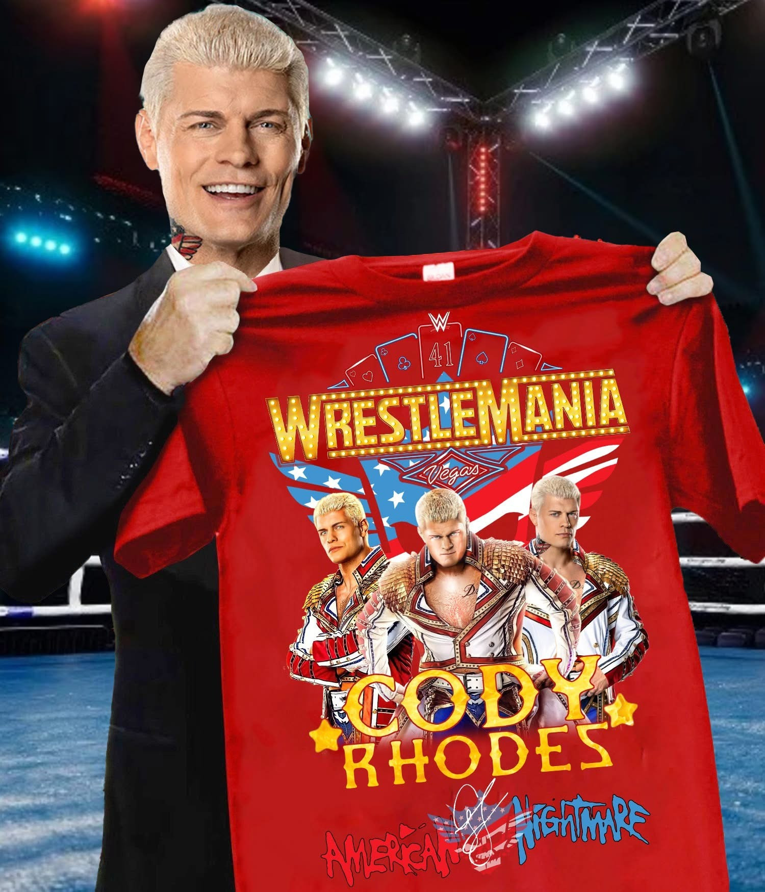 Cody Rhodes WrestleMania Shirt American Nightmare Cody Rhodes Merchandise