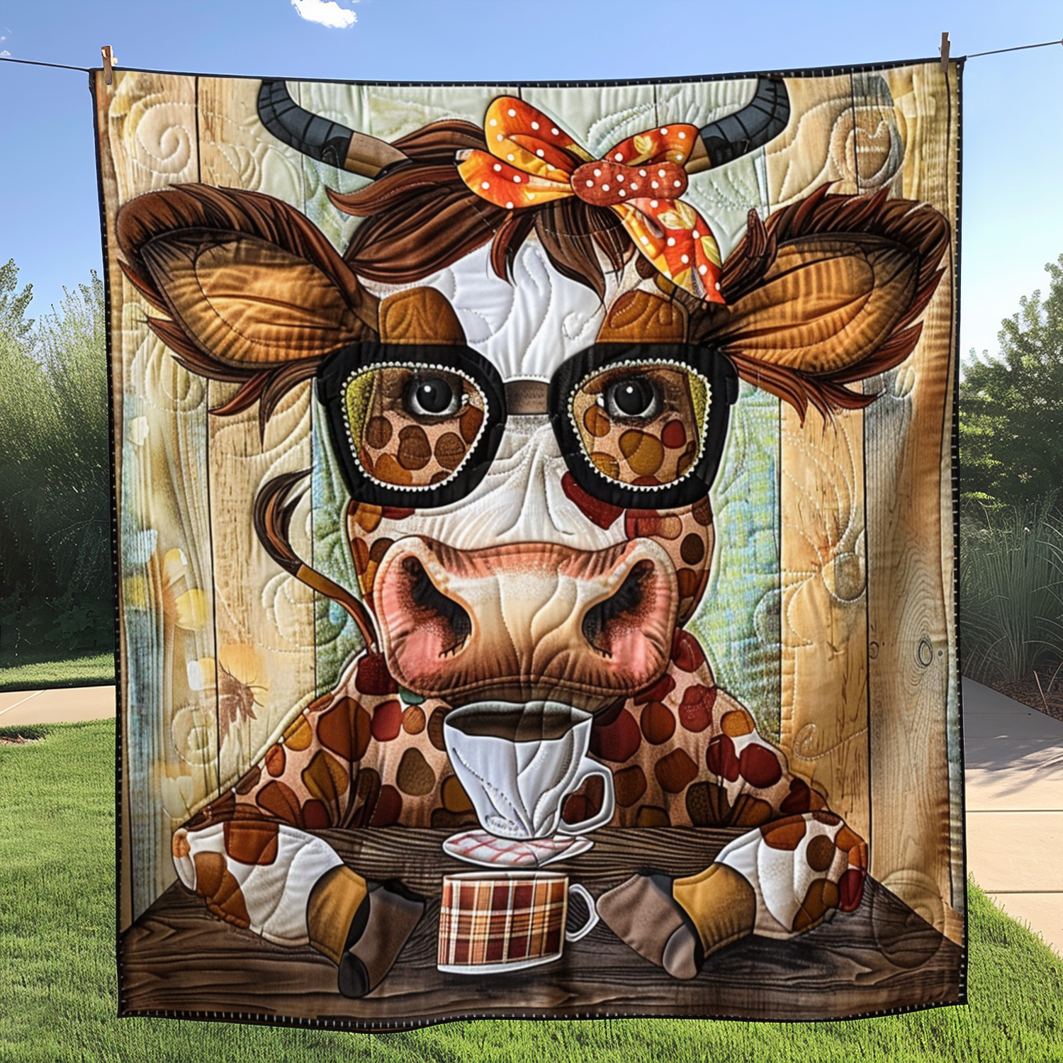 Coffee Heifer Quilted Blanket Gift Ideas For Cow Lovers