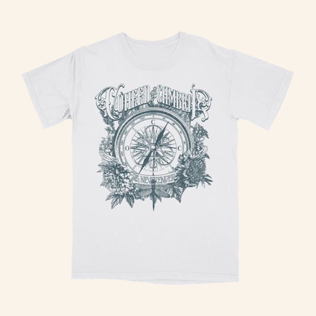 Coheed And Cambria Merch White Compass T-Shirt Christmas Gifts For Rock Fans Coheed And Cambria Merch White Compass T-Shirt Christmas Gifts For Rock Fans