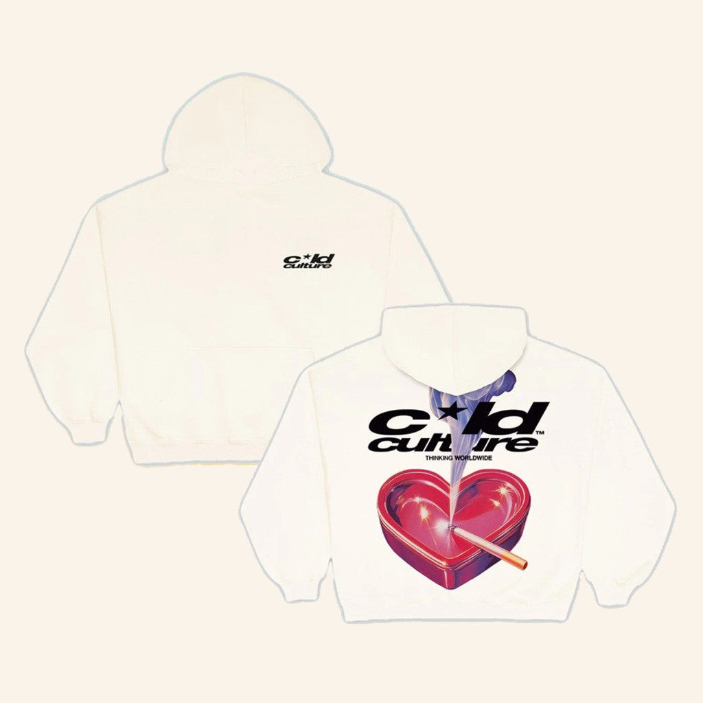 Cold Culture Merch Heart Ashtray Hoodie White Gifts For Wife Cold Culture Merch Heart Ashtray Hoodie White Gifts For Wife