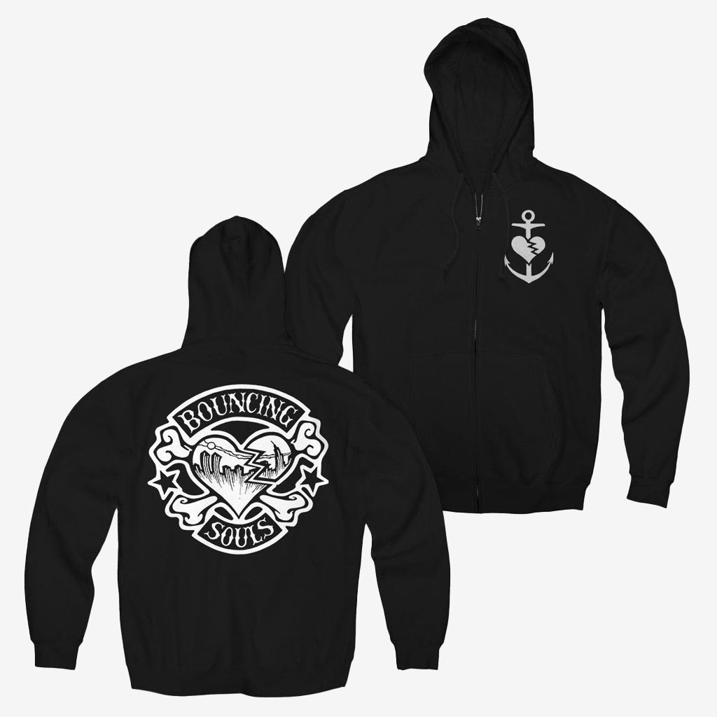 Cold Cuts Merch The Bouncing Souls Rocker Heart Zip Hoodie Trendy Hoodie Gifts