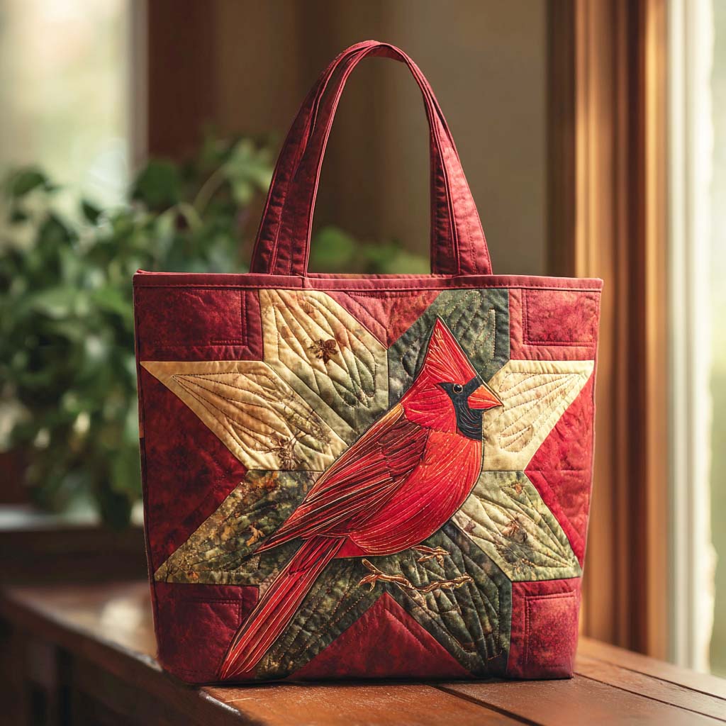 Cold Pines Quilted Tote Bag Cardinal Gifts For Dad