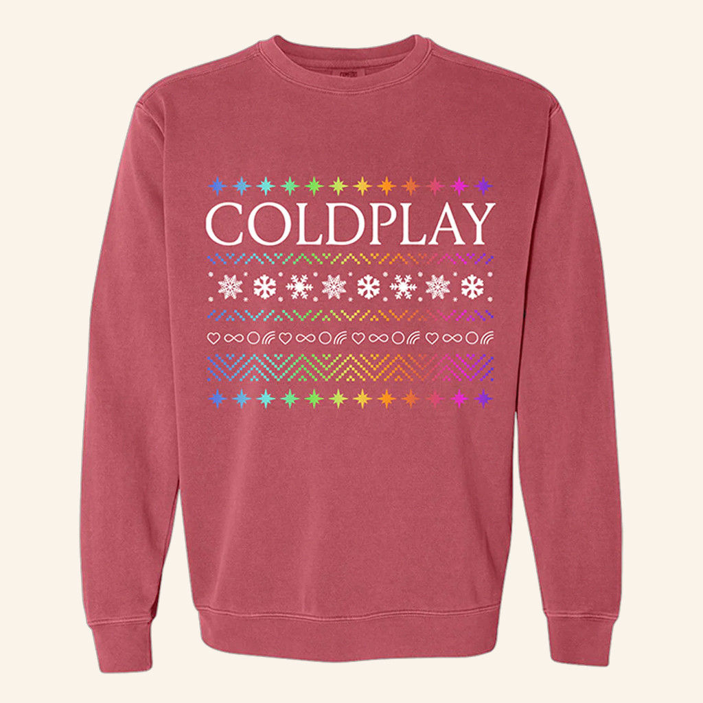 Coldplay Merch Coldplay Holiday Crewneck Sweatshirt Birthday Ideas For Husband