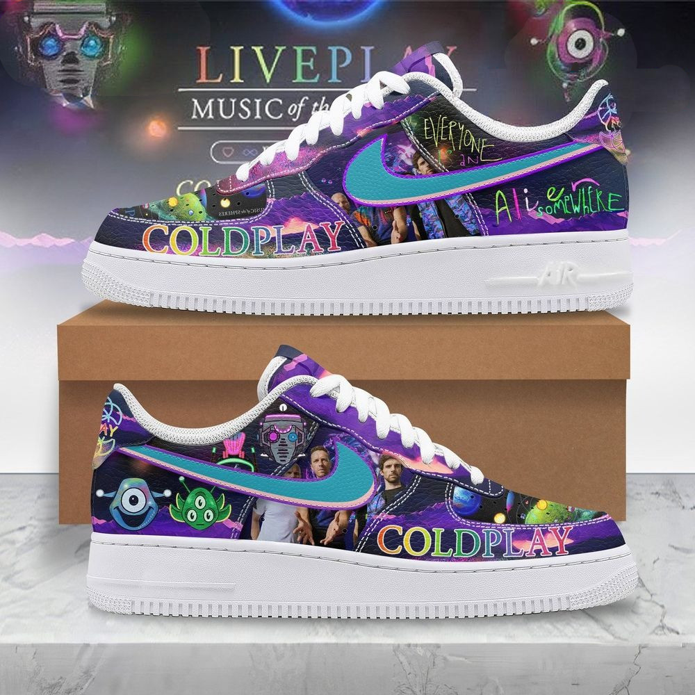 Coldplay Music Of The Spheres World Tour 2025 Nike Air Force 1 Unique Gifts For Music Lovers