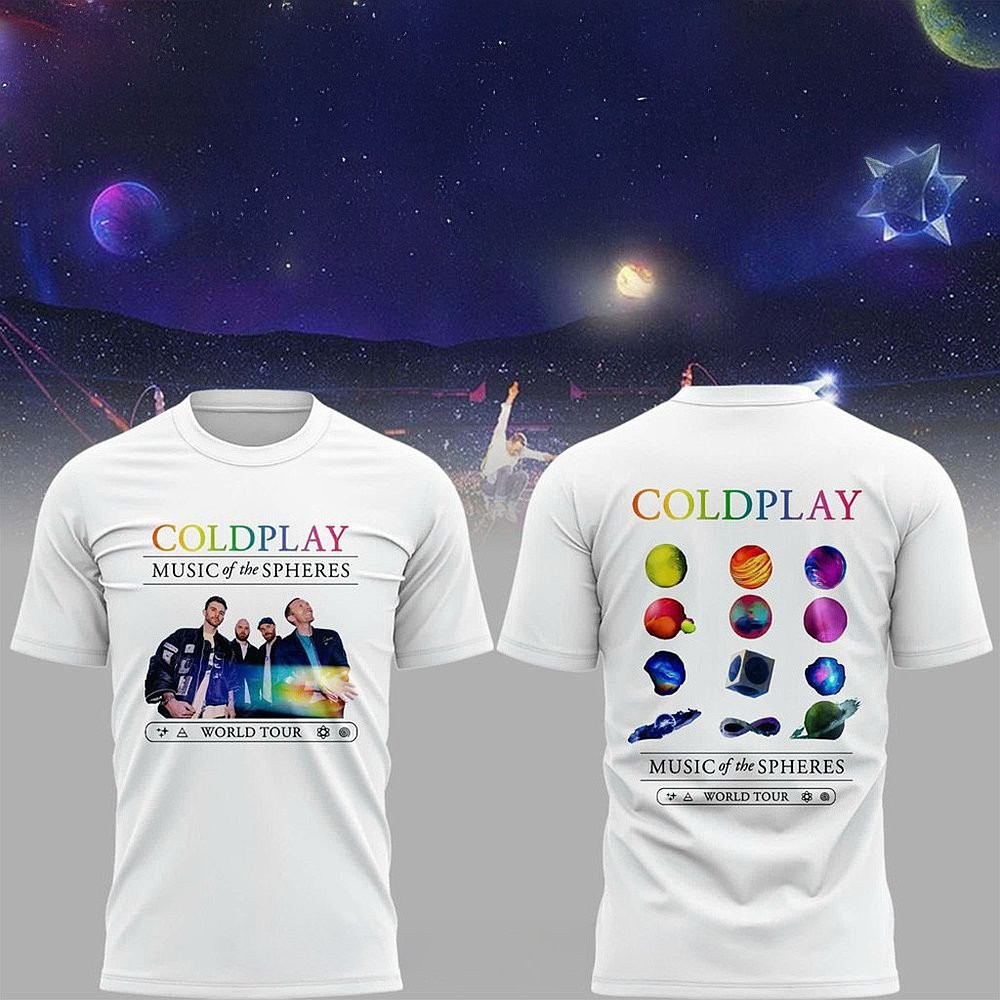 Coldplay Music Of The Spheres World Tour 2025 Special Shirt White Best Gift For Fans