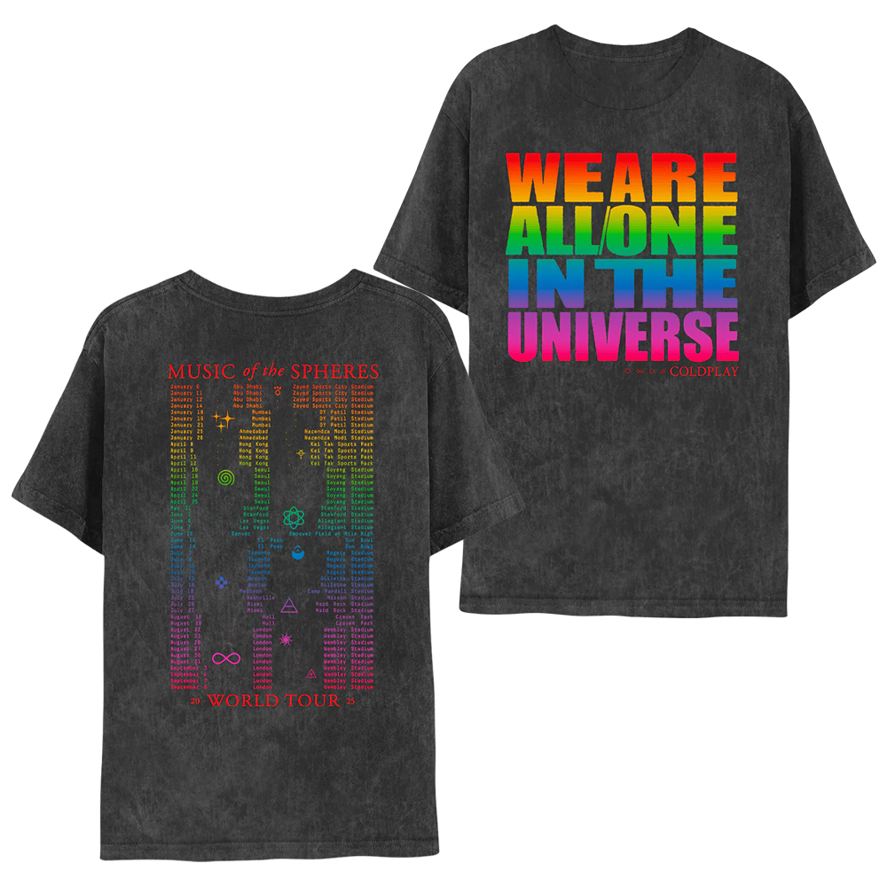 Coldplay Tour 2025 Shirt We Are All One In The Universe T Shirt Fan Gift For Music Lovers Coldplay Tour 2025 Shirt We Are All One In The Universe T Shirt Fan Gift For Music Lovers
