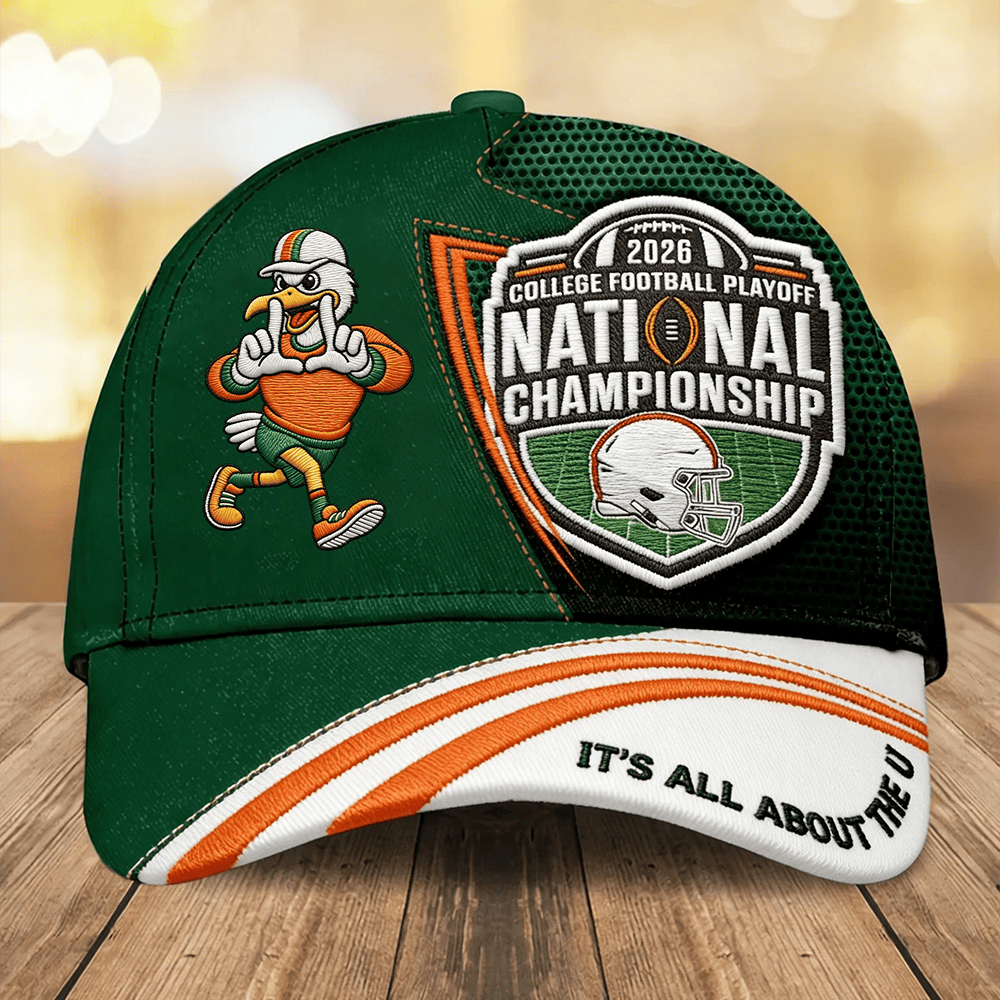 College Football Playoff National Championship Hat Miami Hurricanes Cap Gift For Father