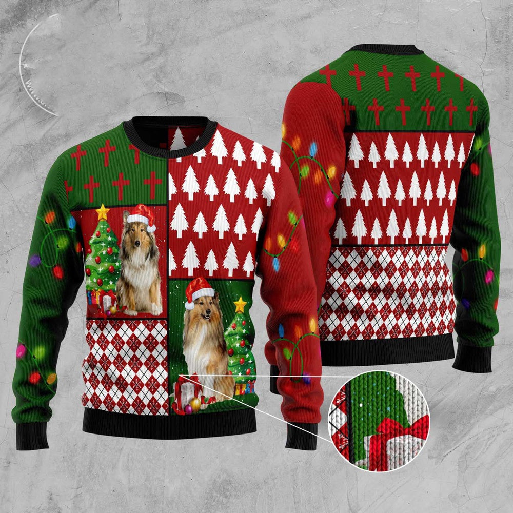 Collie Hohoho Ugly Christmas Sweater Funny Ugly Christmas Sweater Xmas Gifts