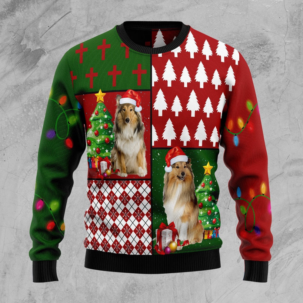 Collie Hohoho Ugly Christmas Sweater Gift For Christmas