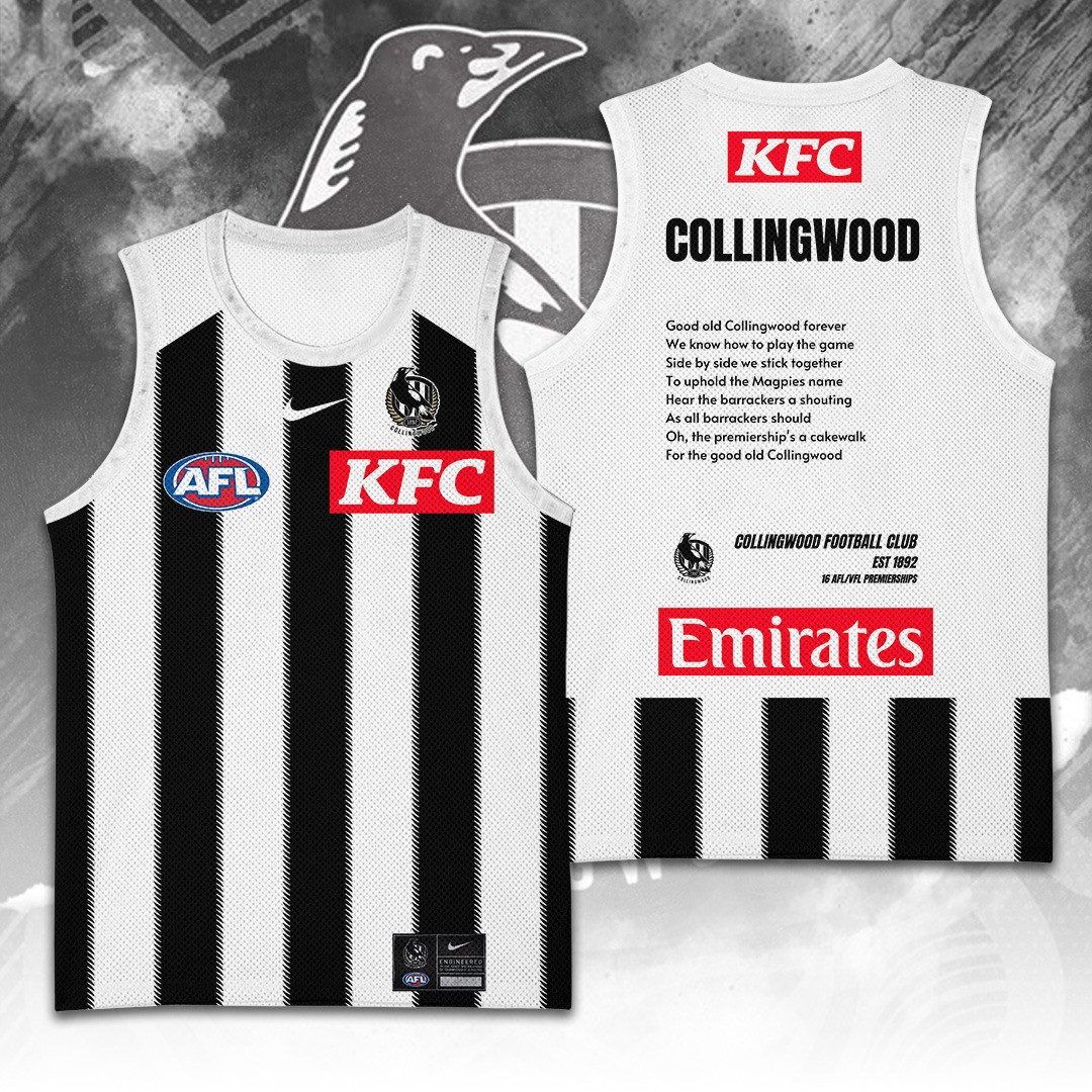 Collingwood FC Basketball Jersey Tank Top Unique Gifts For Football Fans