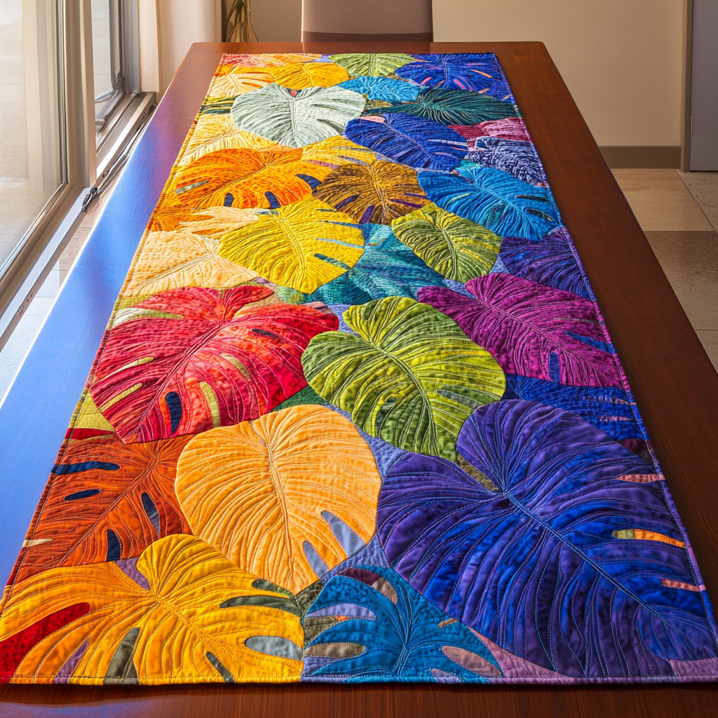 Color Bloom Quilted Table Runner Fall Themed Table Runners Best Friend Presents