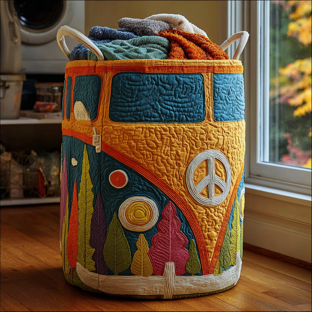 Color Journey Quilted Laundry Basket Perfect Gift For Your House