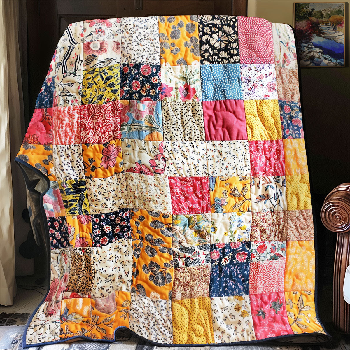 Color Patchtwork Quilt Blanket King Blanket Gifts For Mum For Christmas