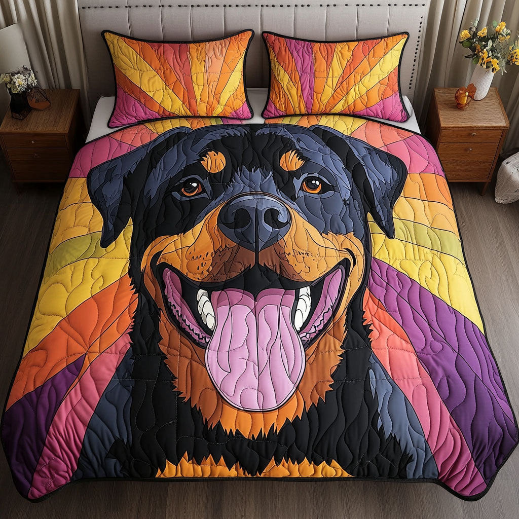 Color Paws Quilted Bedding Set Cozy Bedding Merch Gift That Brings Sweet Dreams
