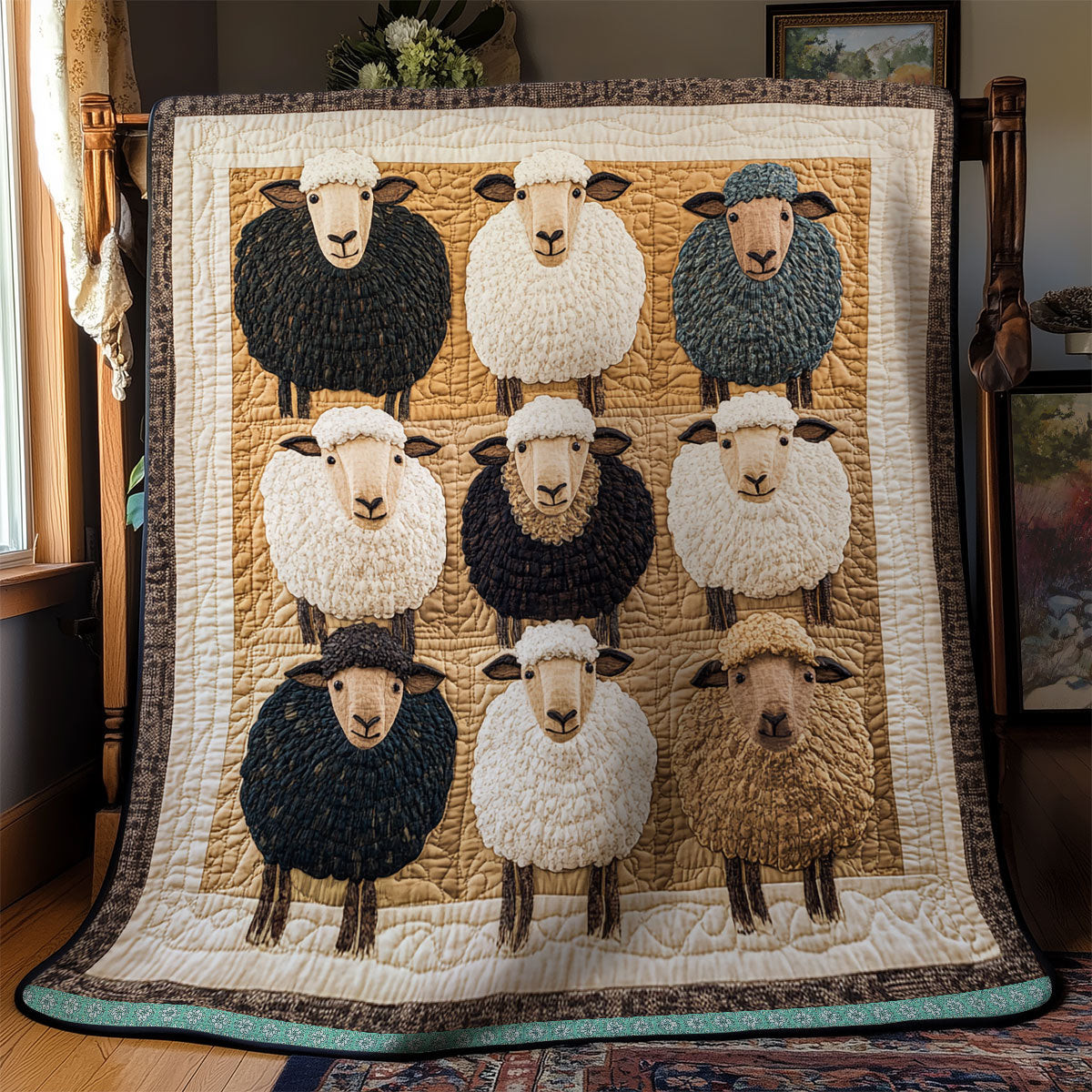 Color Sheep Quilt Blanket Large Sofa Throws Perfect Mother' Day Gifts For Mom