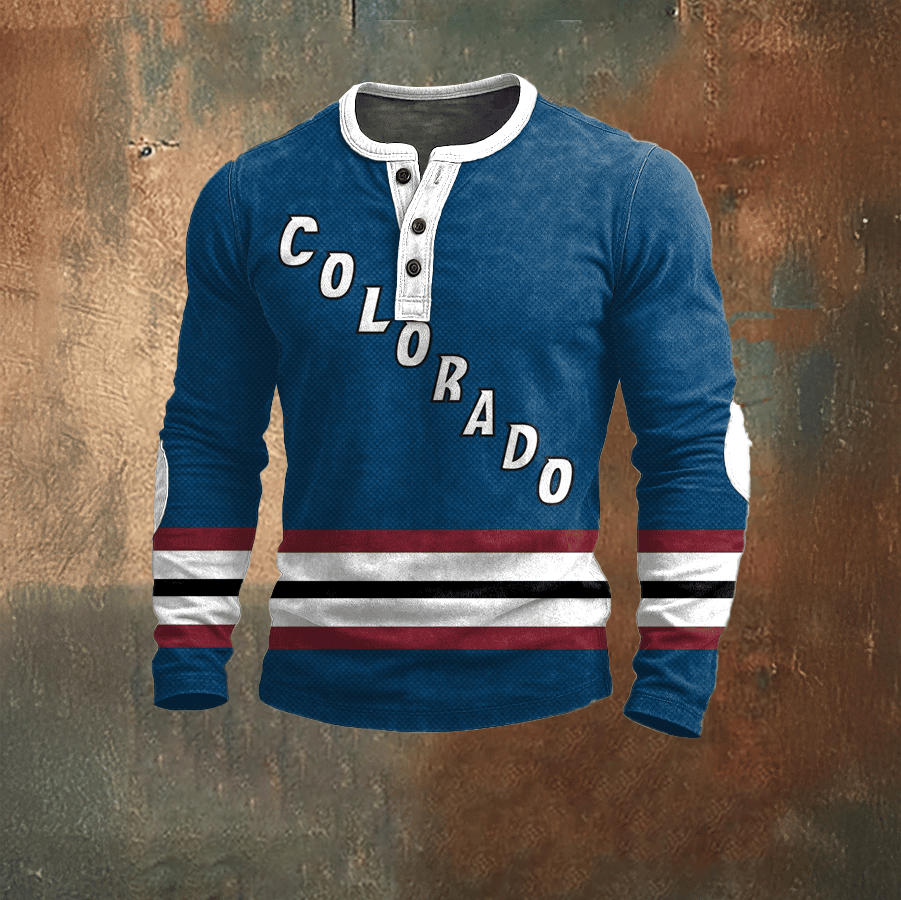 Colorado Avalanche Ice Hockey Team Button Long Sleeve Shirt Colorado Avalanche Merch Fans Gear