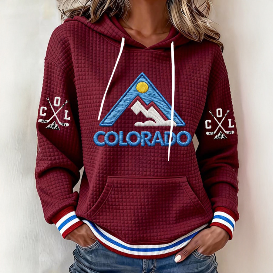 Colorado Avalanche Ice Hockey Team Hoodie Game Day Hooded Sweatshirt Hockey Gear