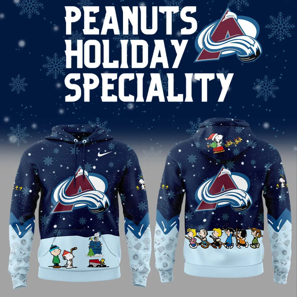 Colorado Avalanche Peanuts Hockey Shirt Snoopy Night Hockey Hoodie Gifts For Him