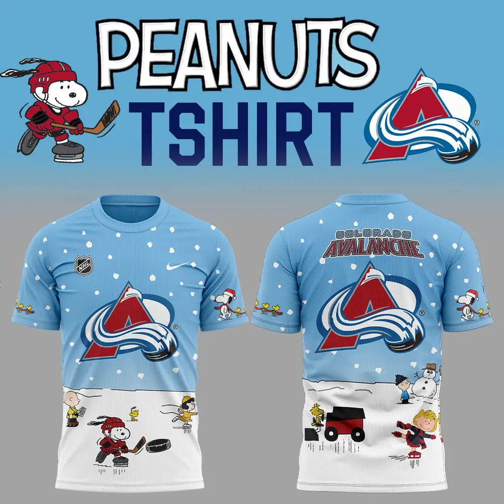 Colorado Avalanche Peanuts Hockey Shirt Snoopy Night Hockey T-Shirt Presents For Boyfriend