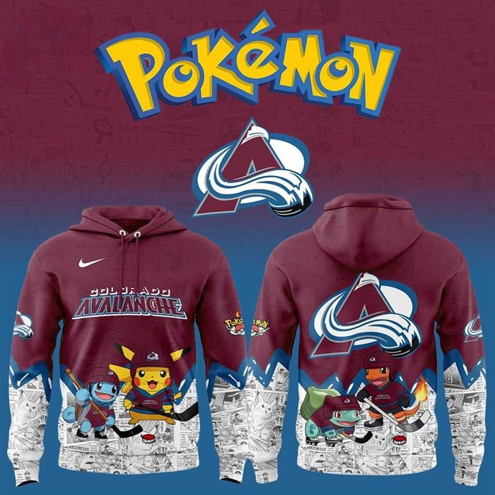 Colorado Avalanche Pokemon Hoodie Unique Gifts For Hockey Lovers