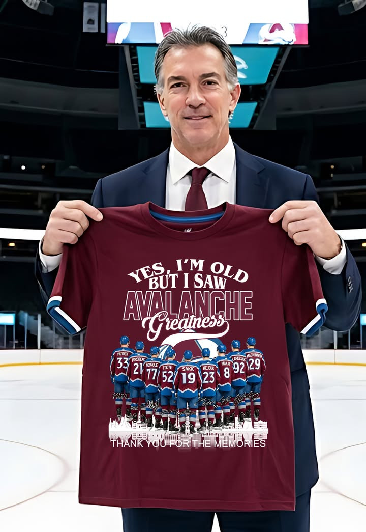 Colorado Avalanche Yes I'm Old But I Saw Avalanche Greatness T-Shirt Hockey Clothes Fans Gift Idea