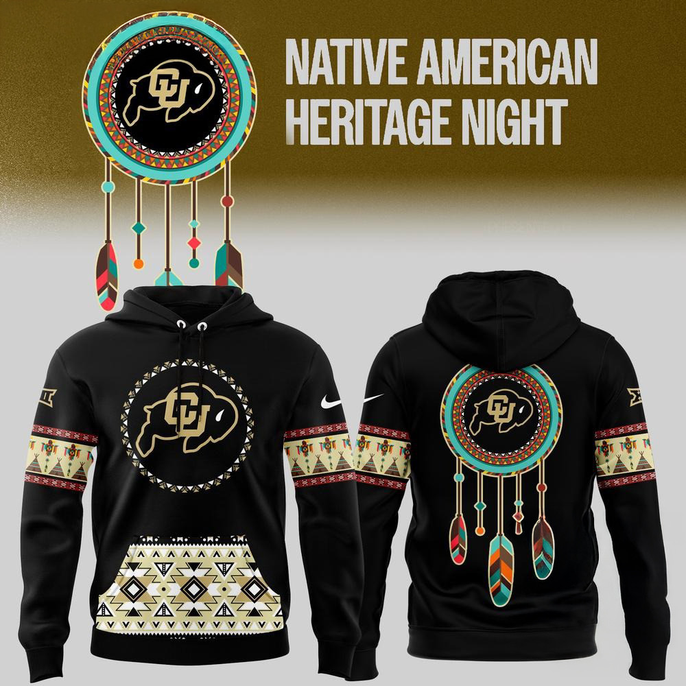 Colorado Buffaloes Football Native American Heritage New Hoodie Football Themed Gifts