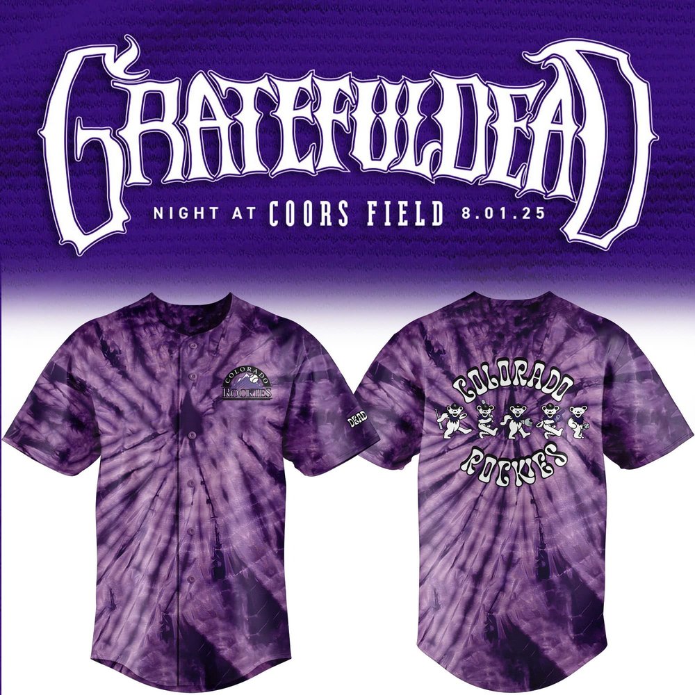 Colorado Rockies Grateful Dead Night Jerseys Colorado Rockies Merch Best Gifts For Baseball Fans