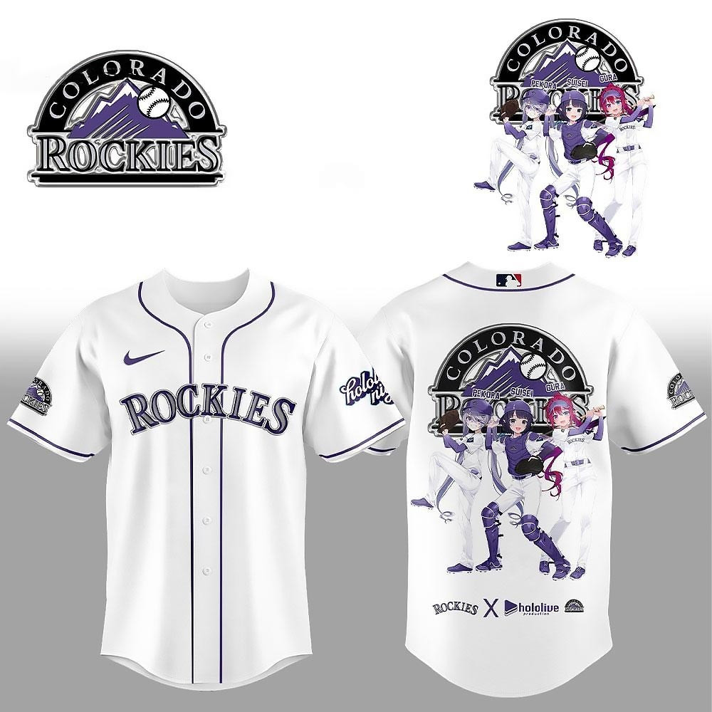 Colorado Rockies Hololive 2025 Baseball Jersey Great Gifts For Baseball Fans