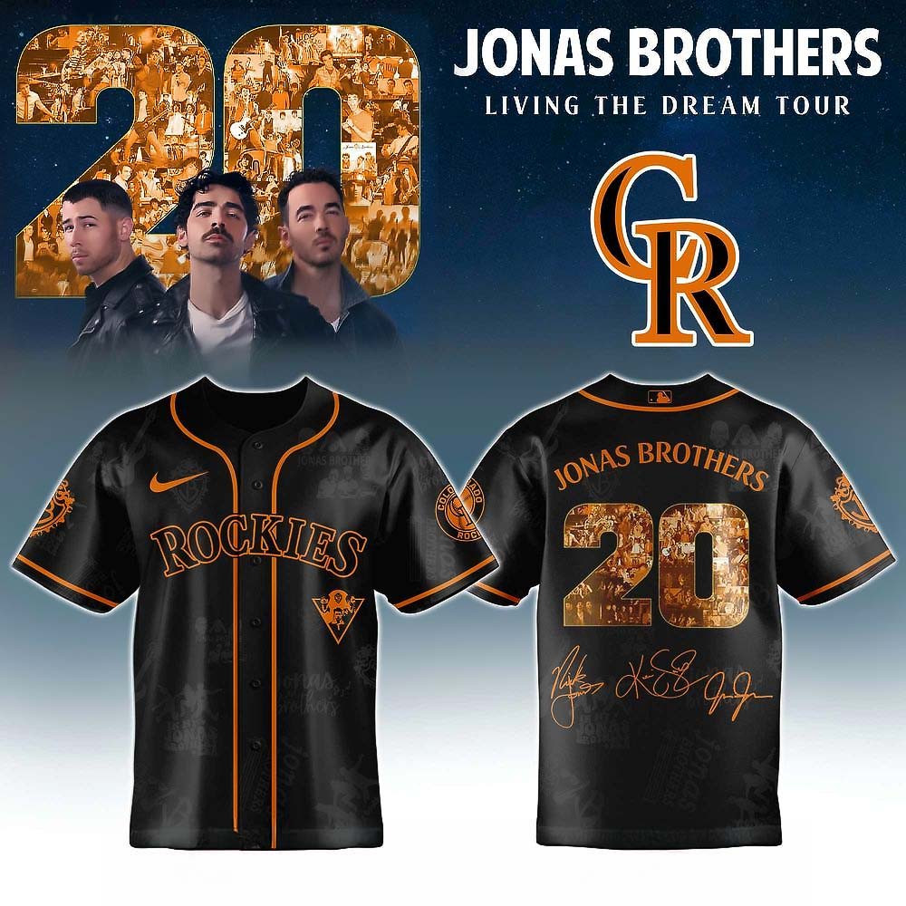Colorado Rockies Jonas Brothers Living The Dream Tour 2025 Jersey Best Gift For Baseball Fans